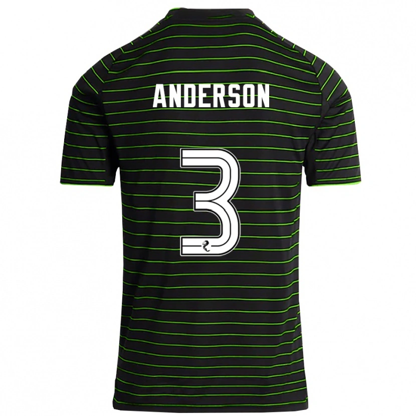 Danxen Kinder Matthew Anderson #3 Schwarz Grün Auswärtstrikot Trikot 2025/26 T-Shirt Österreich