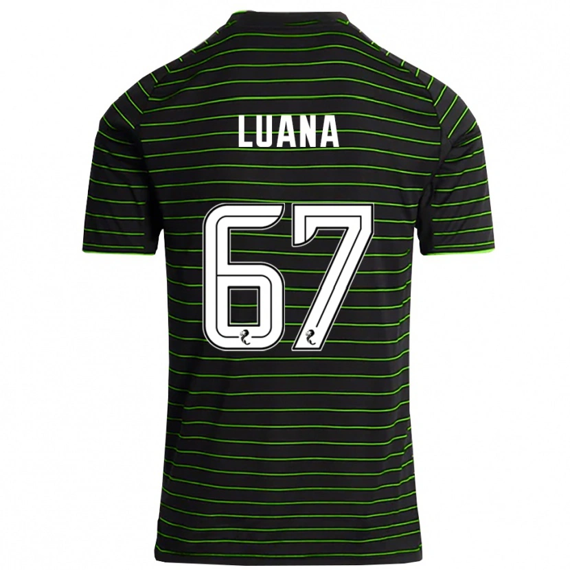 Danxen Kinder Luana Muñoz #67 Schwarz Grün Auswärtstrikot Trikot 2025/26 T-Shirt Österreich