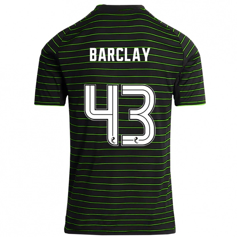 Danxen Kinder Lucy Barclay #43 Schwarz Grün Auswärtstrikot Trikot 2025/26 T-Shirt Österreich
