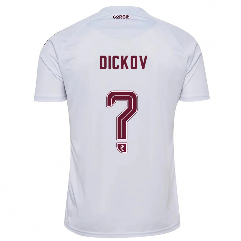 Danxen Kinder Sam Dickov #0 Weiß Burgunderrot Auswärtstrikot Trikot 2025/26 T-Shirt Österreich