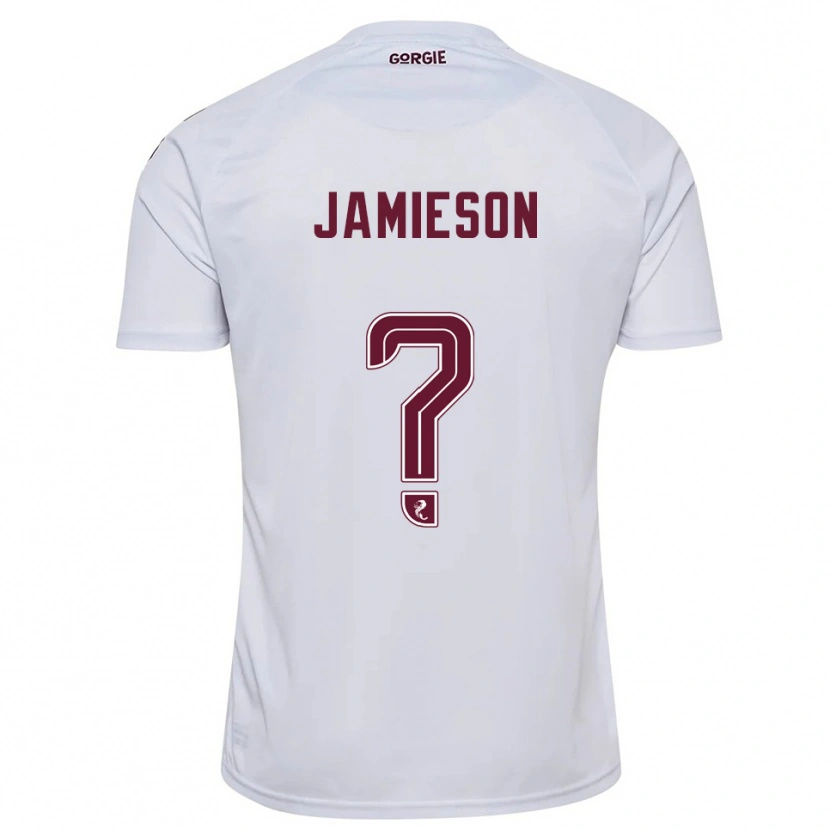 Danxen Kinder Finlay Jamieson #0 Weiß Burgunderrot Auswärtstrikot Trikot 2025/26 T-Shirt Österreich