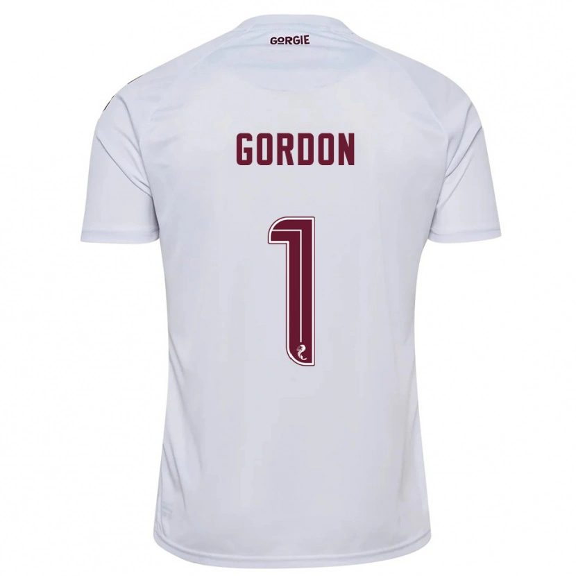 Danxen Kinder Craig Gordon #1 Weiß Burgunderrot Auswärtstrikot Trikot 2025/26 T-Shirt Österreich
