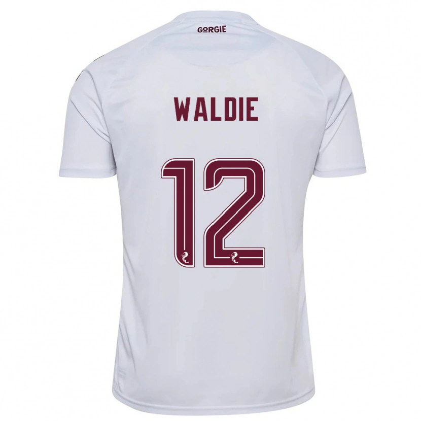 Danxen Kinder Lizzie Waldie #12 Weiß Burgunderrot Auswärtstrikot Trikot 2025/26 T-Shirt Österreich