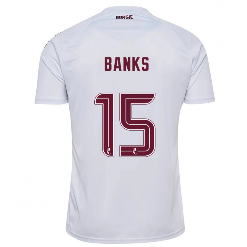 Danxen Kinder Euan Banks #15 Weiß Burgunderrot Auswärtstrikot Trikot 2025/26 T-Shirt Österreich