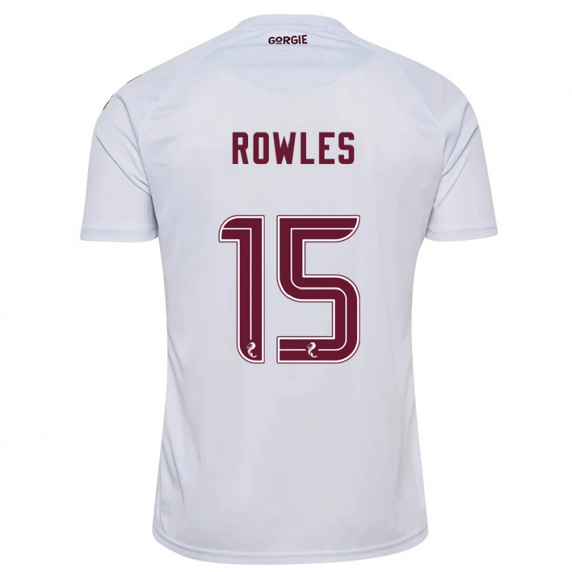 Danxen Kinder Kye Rowles #15 Weiß Burgunderrot Auswärtstrikot Trikot 2025/26 T-Shirt Österreich
