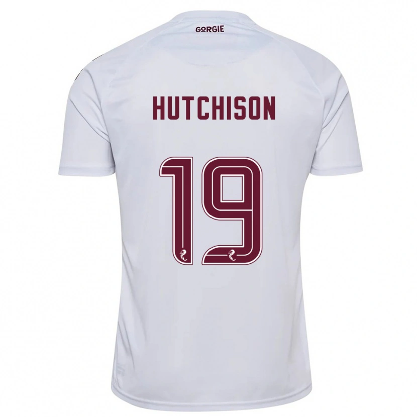 Danxen Kinder Bayley Hutchison #19 Weiß Burgunderrot Auswärtstrikot Trikot 2025/26 T-Shirt Österreich
