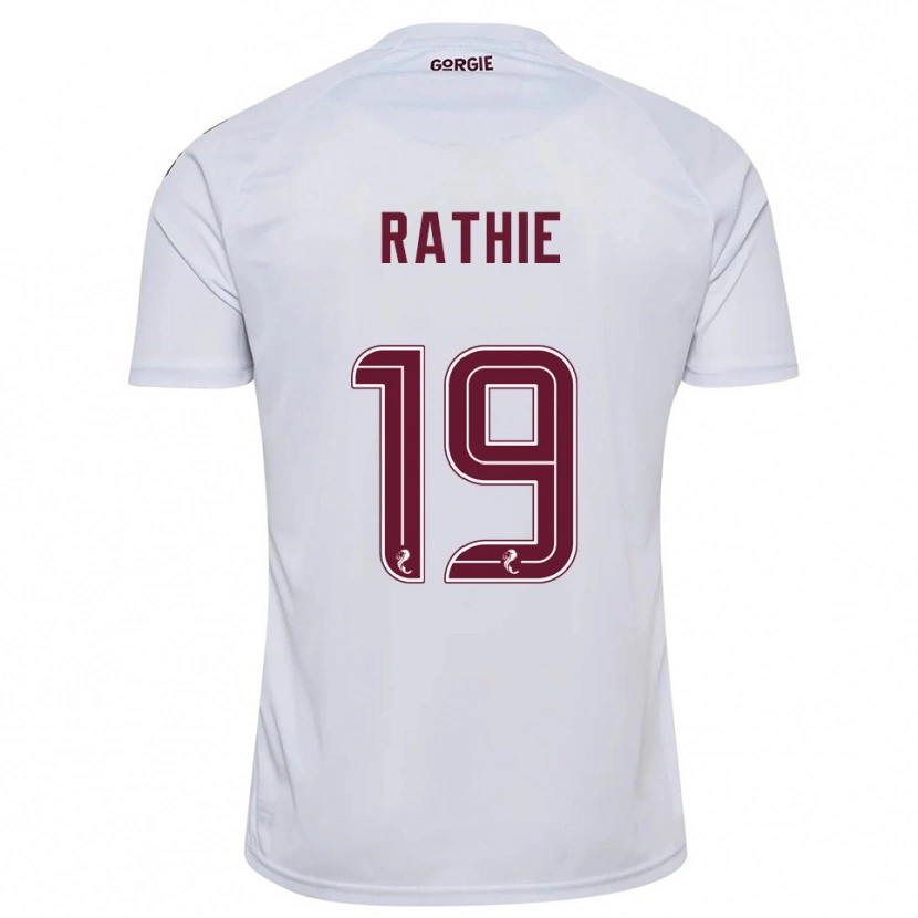 Danxen Kinder Luke Rathie #19 Weiß Burgunderrot Auswärtstrikot Trikot 2025/26 T-Shirt Österreich