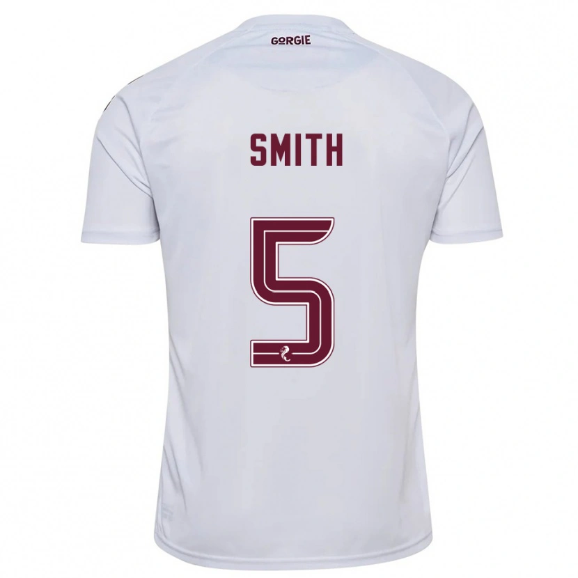 Danxen Kinder Lucas Smith #5 Weiß Burgunderrot Auswärtstrikot Trikot 2025/26 T-Shirt Österreich