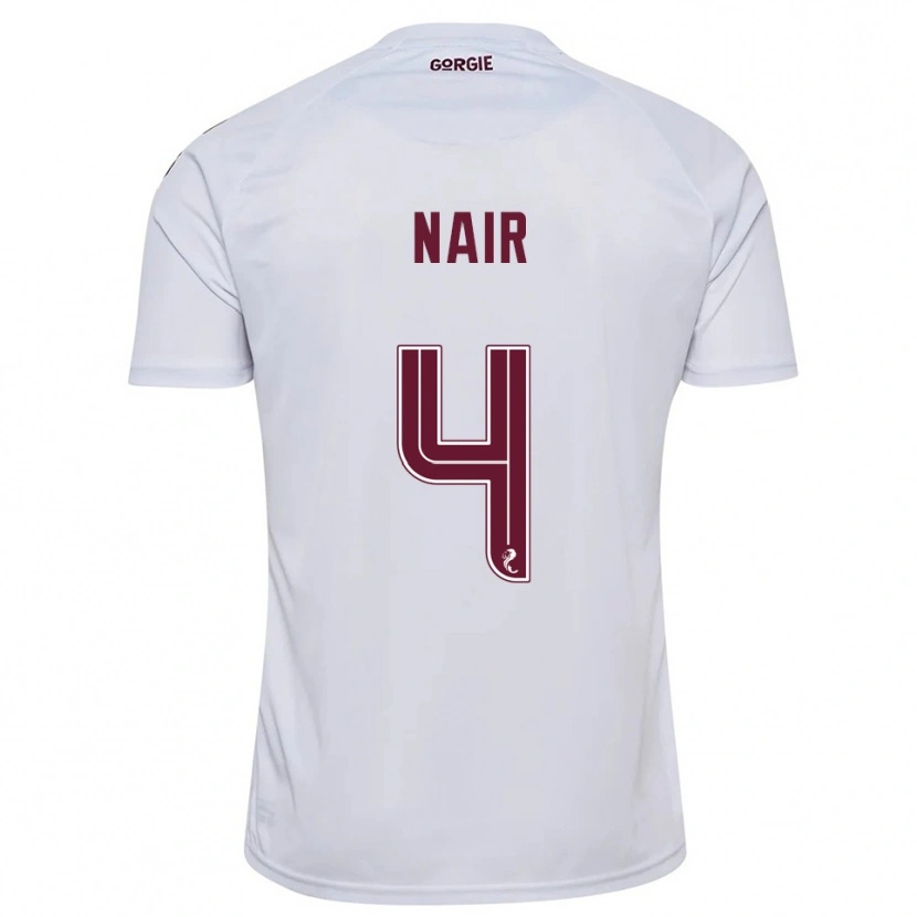 Danxen Kinder Kenzi Nair #4 Weiß Burgunderrot Auswärtstrikot Trikot 2025/26 T-Shirt Österreich