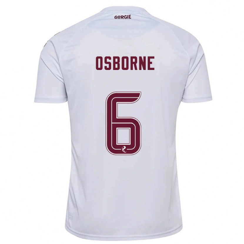 Danxen Kinder Alfie Osborne #6 Weiß Burgunderrot Auswärtstrikot Trikot 2025/26 T-Shirt Österreich