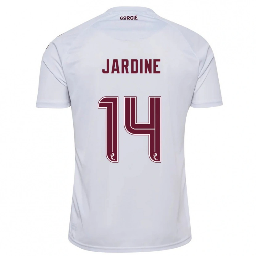 Danxen Kinder Kayla Jardine #14 Weiß Burgunderrot Auswärtstrikot Trikot 2025/26 T-Shirt Österreich