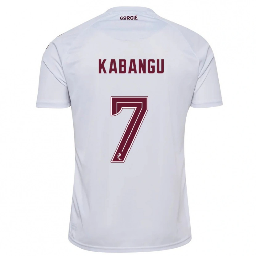 Danxen Kinder Elton Kabangu #7 Weiß Burgunderrot Auswärtstrikot Trikot 2025/26 T-Shirt Österreich