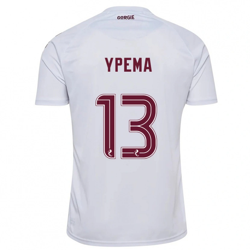 Danxen Kinder Danique Ypema #13 Weiß Burgunderrot Auswärtstrikot Trikot 2025/26 T-Shirt Österreich