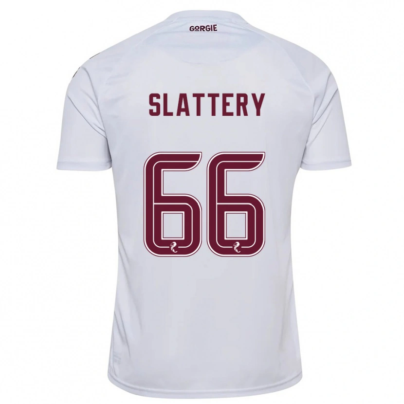 Danxen Kinder Jenna Slattery #66 Weiß Burgunderrot Auswärtstrikot Trikot 2025/26 T-Shirt Österreich