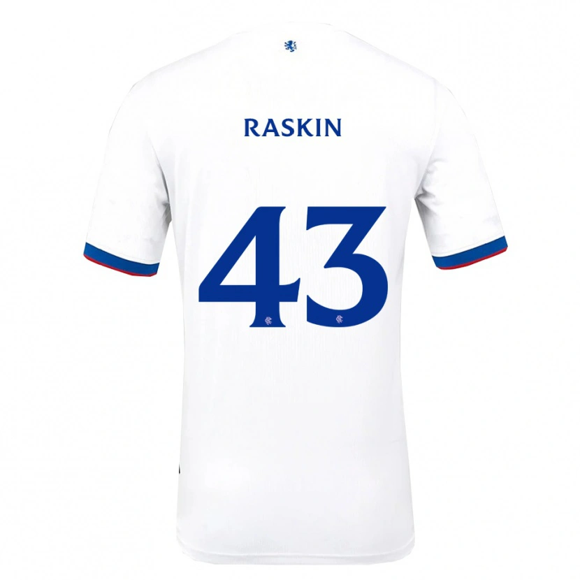Danxen Kinder Nicolas Raskin #43 Weiß Rot Blau Auswärtstrikot Trikot 2025/26 T-Shirt Österreich