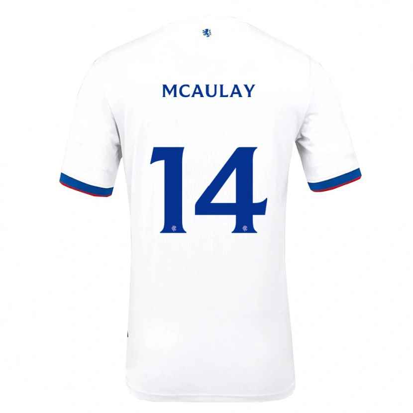 Danxen Kinder Mia Mcaulay #14 Weiß Rot Blau Auswärtstrikot Trikot 2025/26 T-Shirt Österreich