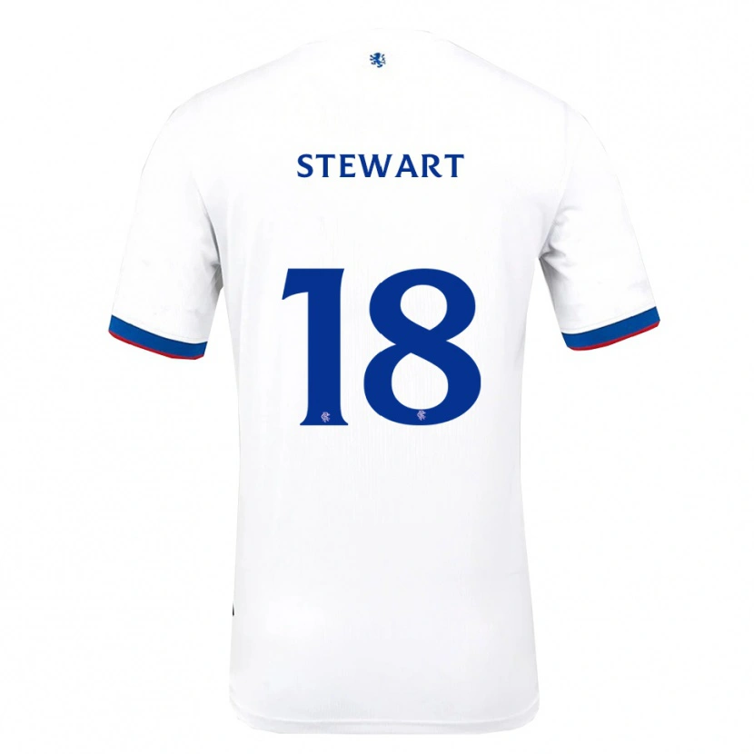 Danxen Kinder Lewis Stewart #18 Weiß Rot Blau Auswärtstrikot Trikot 2025/26 T-Shirt Österreich