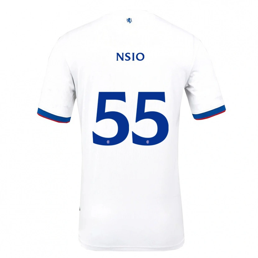 Danxen Kinder Paul Nsio #55 Weiß Rot Blau Auswärtstrikot Trikot 2025/26 T-Shirt Österreich