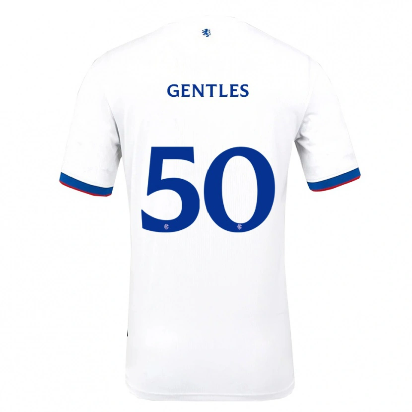 Danxen Kinder Josh Gentles #50 Weiß Rot Blau Auswärtstrikot Trikot 2025/26 T-Shirt Österreich
