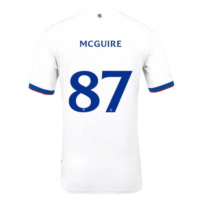 Danxen Kinder Rydnn Mcguire #87 Weiß Rot Blau Auswärtstrikot Trikot 2025/26 T-Shirt Österreich