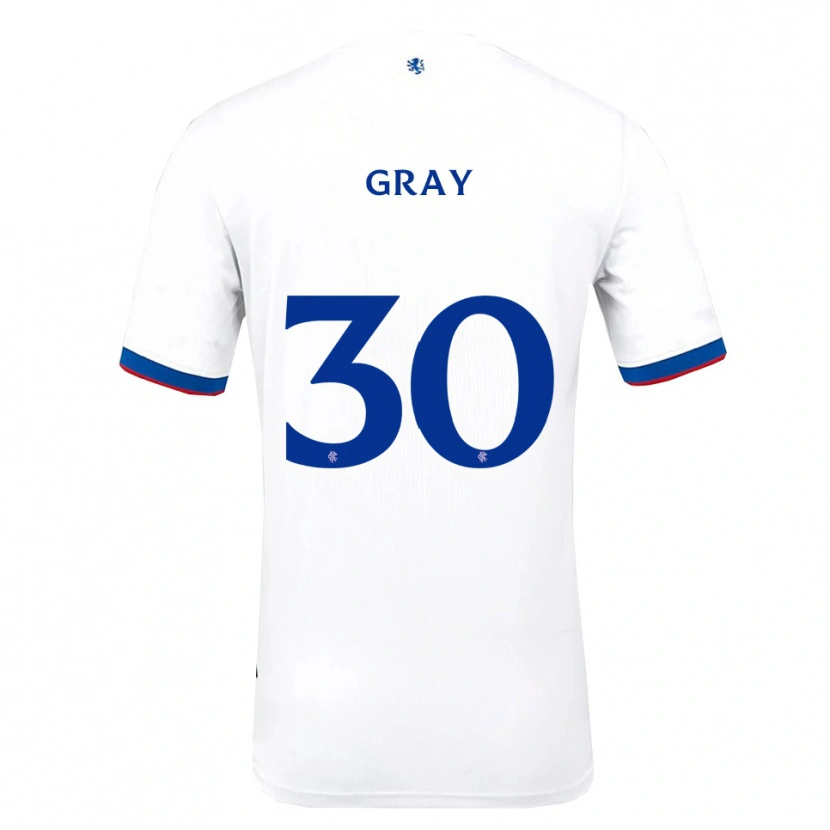 Danxen Kinder Georgia Gray #30 Weiß Rot Blau Auswärtstrikot Trikot 2025/26 T-Shirt Österreich