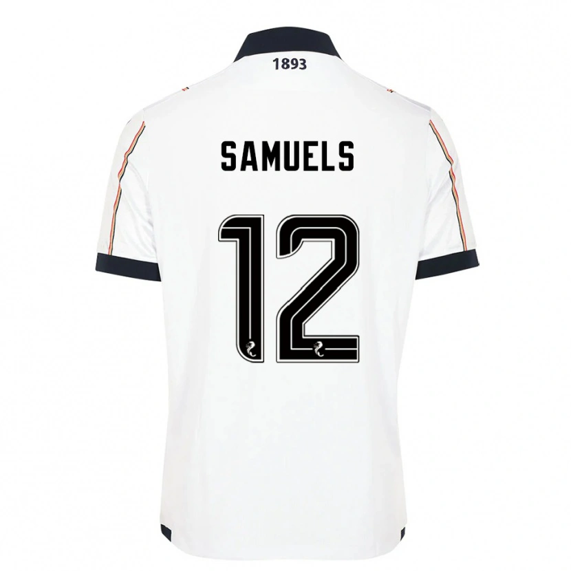 Danxen Kinder Imari Samuels #12 Weiß Marine Rot Auswärtstrikot Trikot 2025/26 T-Shirt Österreich