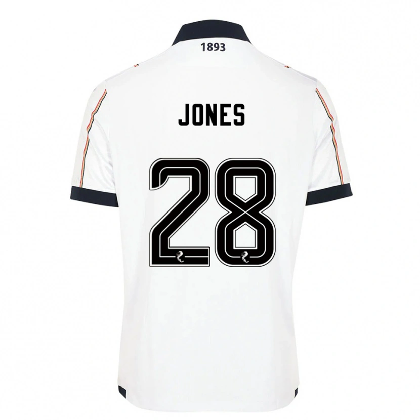 Danxen Kinder Callum Jones #28 Weiß Marine Rot Auswärtstrikot Trikot 2025/26 T-Shirt Österreich