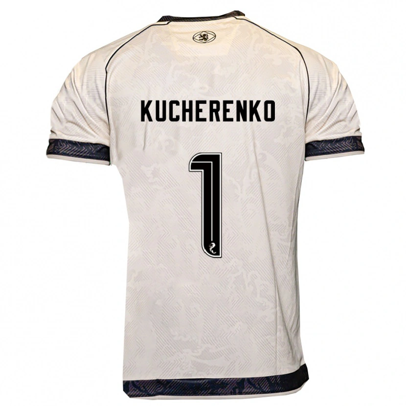Danxen Kinder Yevgeniy Kucherenko #1 Weiß Schwarz Auswärtstrikot Trikot 2025/26 T-Shirt Österreich
