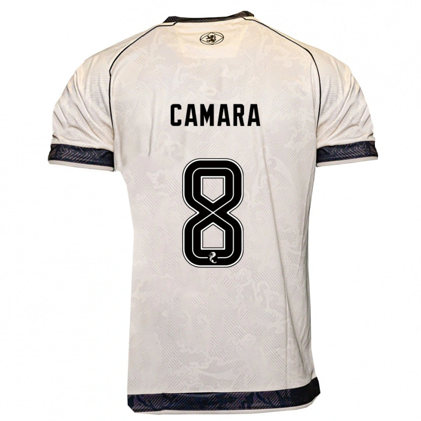Danxen Kinder Panutche Camara #8 Weiß Schwarz Auswärtstrikot Trikot 2025/26 T-Shirt Österreich