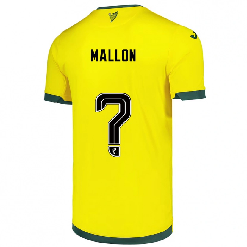 Danxen Kinder Ryan Mallon #0 Gelb Grün Auswärtstrikot Trikot 2025/26 T-Shirt Österreich