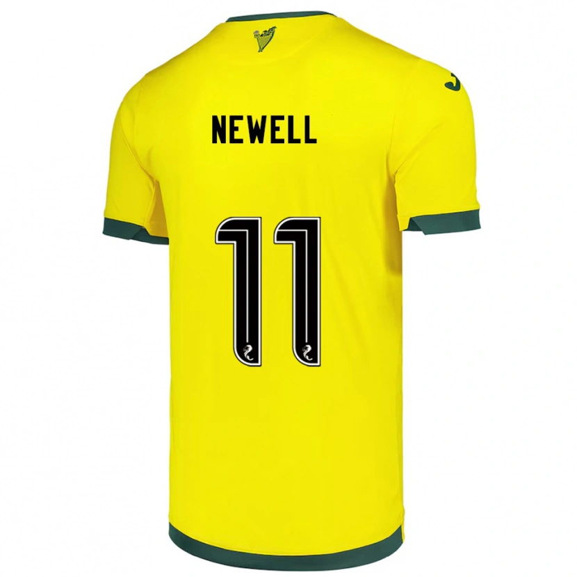 Danxen Kinder Joe Newell #11 Gelb Grün Auswärtstrikot Trikot 2025/26 T-Shirt Österreich