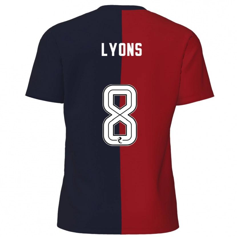 Danxen Kinder Brad Lyons #8 Rot Marine Auswärtstrikot Trikot 2025/26 T-Shirt Österreich