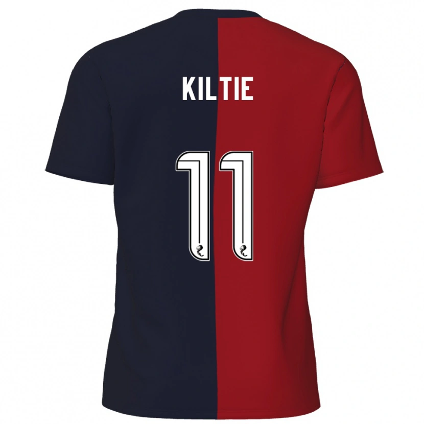 Danxen Kinder Greg Kiltie #11 Rot Marine Auswärtstrikot Trikot 2025/26 T-Shirt Österreich