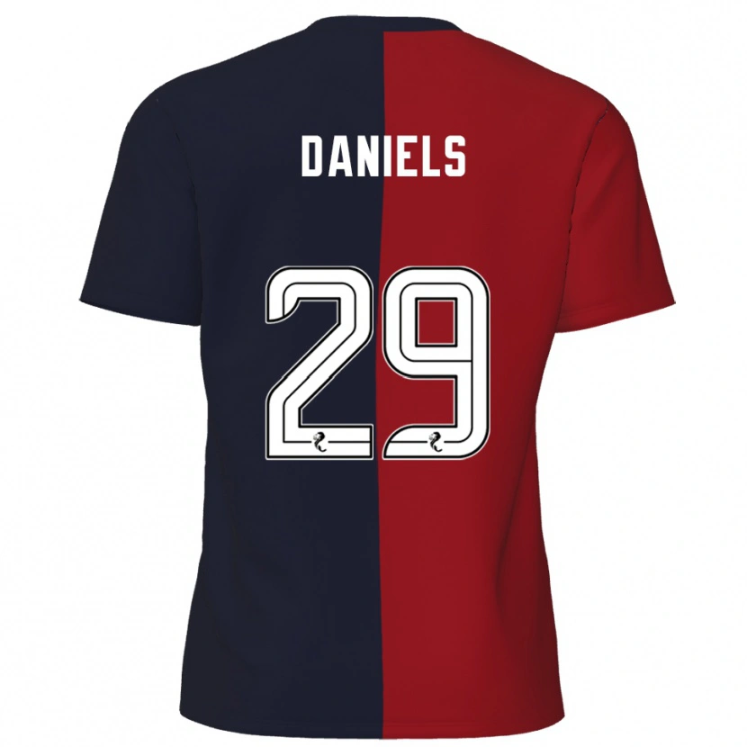 Danxen Kinder Djenairo Daniels #29 Rot Marine Auswärtstrikot Trikot 2025/26 T-Shirt Österreich