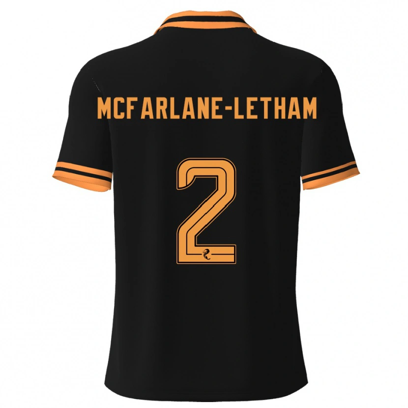 Danxen Kinder Jay Mcfarlane-Letham #2 Schwarz Gelb Auswärtstrikot Trikot 2025/26 T-Shirt Österreich