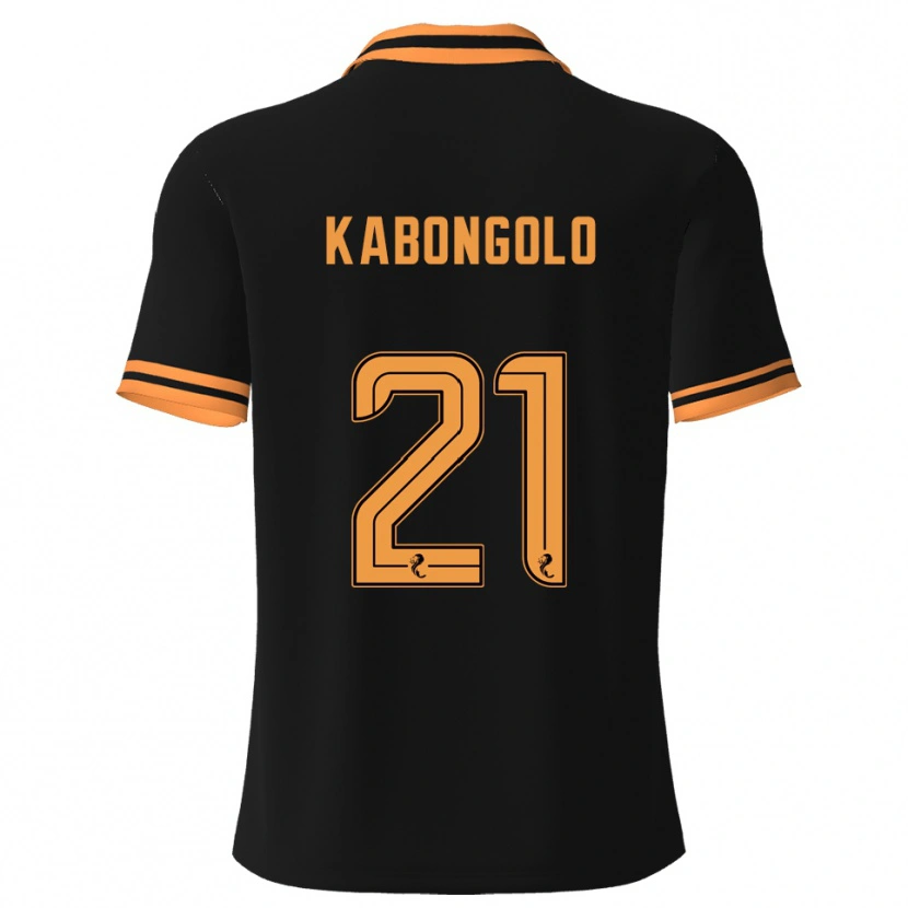 Danxen Kinder Brooklyn Kabongolo #21 Schwarz Gelb Auswärtstrikot Trikot 2025/26 T-Shirt Österreich