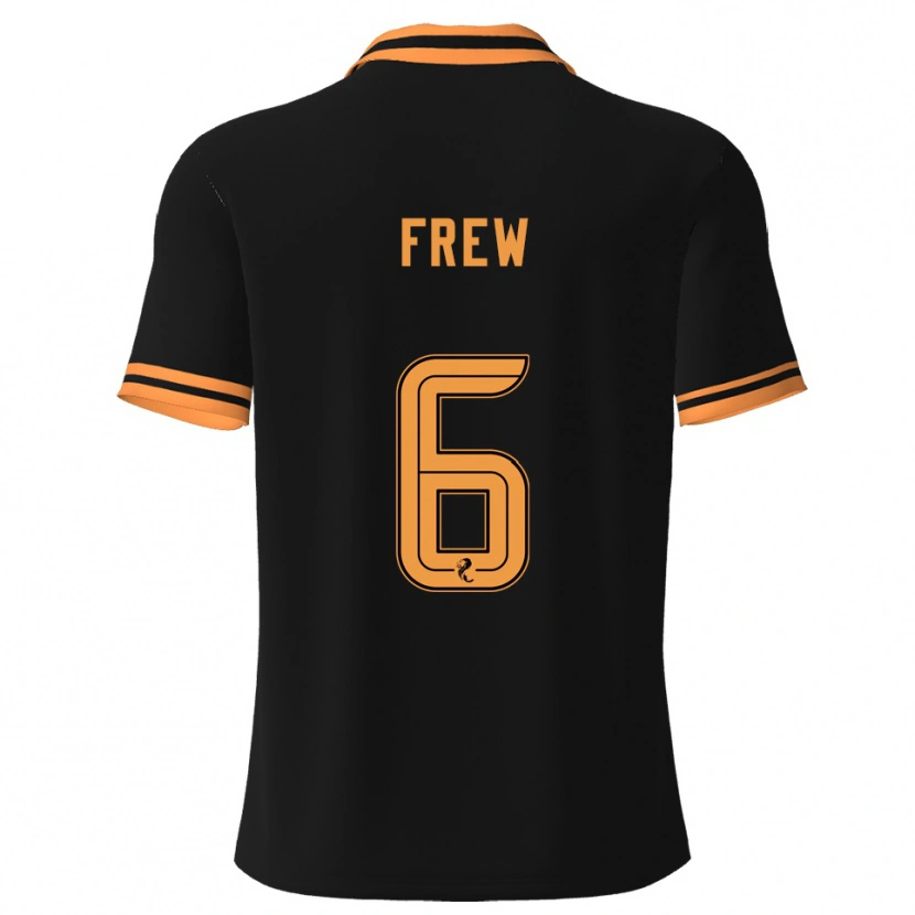 Danxen Kinder Natasha Frew #6 Schwarz Gelb Auswärtstrikot Trikot 2025/26 T-Shirt Österreich