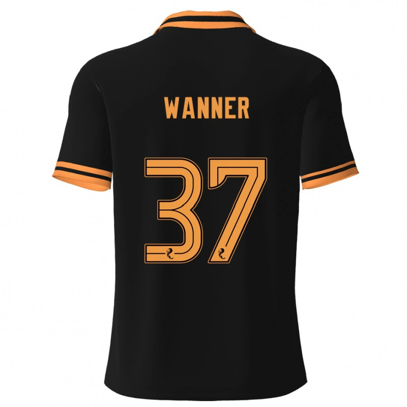 Danxen Kinder Jannik Wanner #37 Schwarz Gelb Auswärtstrikot Trikot 2025/26 T-Shirt Österreich