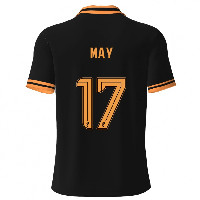 Danxen Kinder Stevie May #17 Schwarz Gelb Auswärtstrikot Trikot 2025/26 T-Shirt Österreich