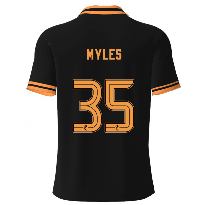 Danxen Kinder Evan Myles #35 Schwarz Gelb Auswärtstrikot Trikot 2025/26 T-Shirt Österreich