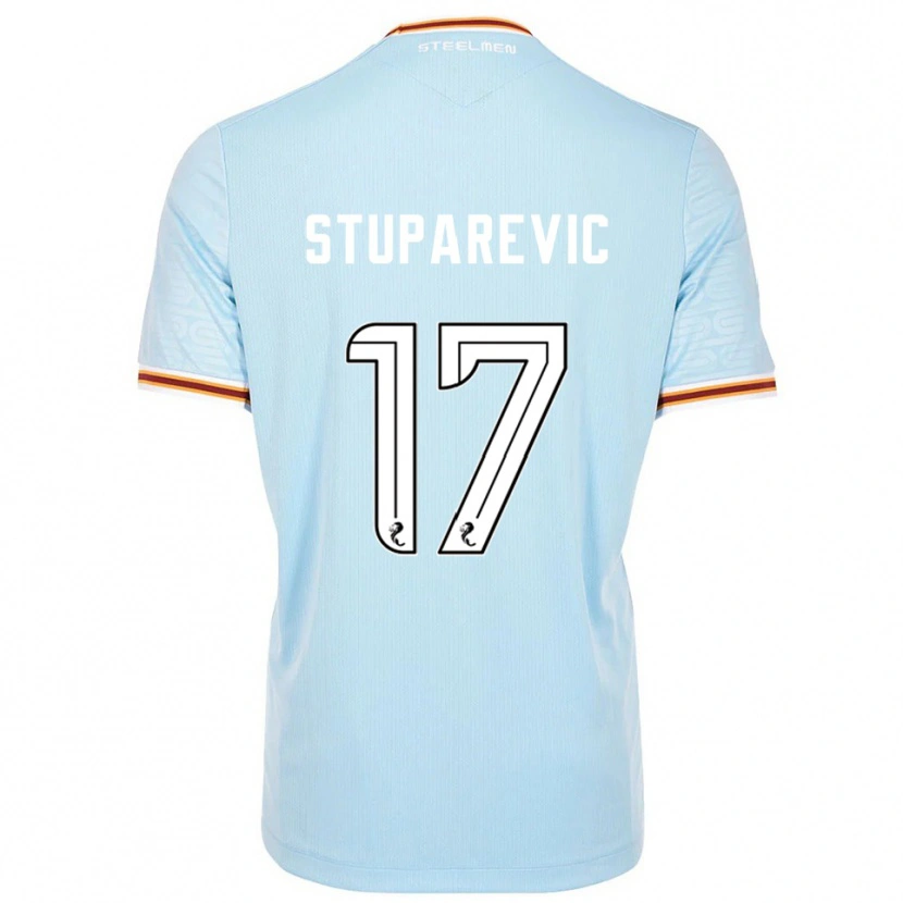 Danxen Kinder Filip Stuparevic #17 Himmelblau Auswärtstrikot Trikot 2025/26 T-Shirt Österreich
