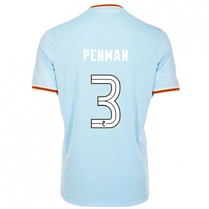 Danxen Kinder Jenna Penman #3 Himmelblau Auswärtstrikot Trikot 2025/26 T-Shirt Österreich