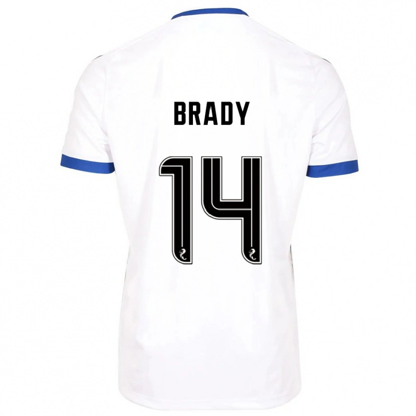 Danxen Kinder Scarlett Brady #14 Weiß Blau Auswärtstrikot Trikot 2025/26 T-Shirt Österreich