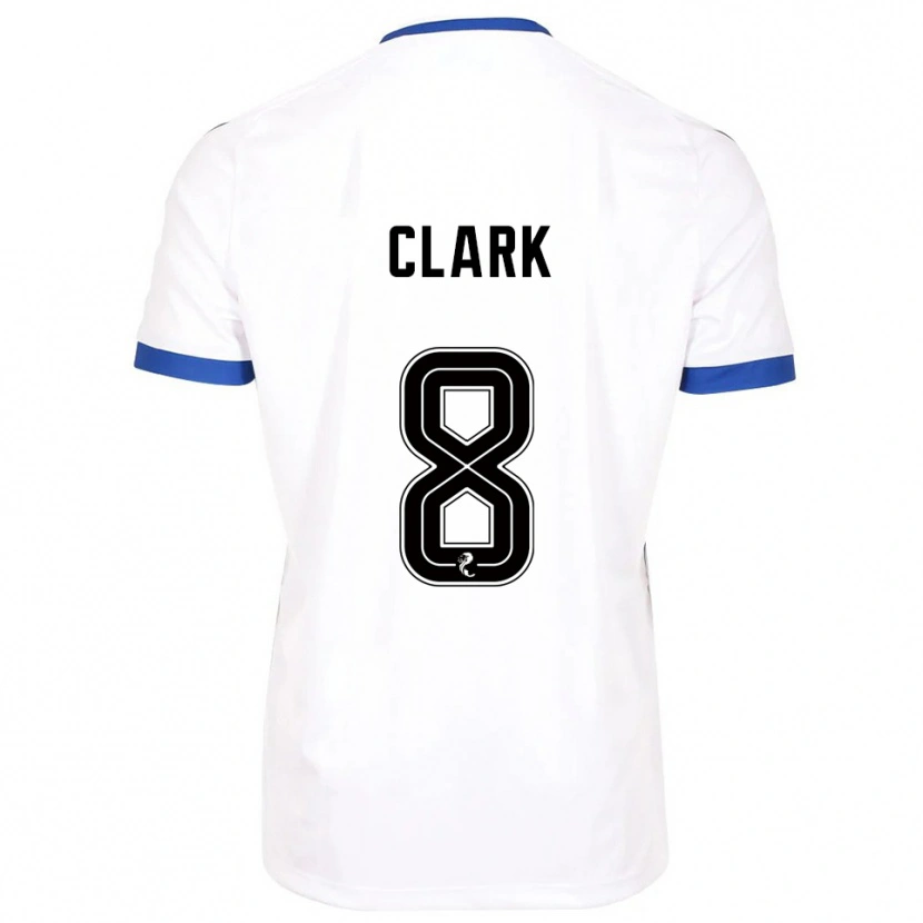Danxen Kinder Hannah Clark #8 Weiß Blau Auswärtstrikot Trikot 2025/26 T-Shirt Österreich