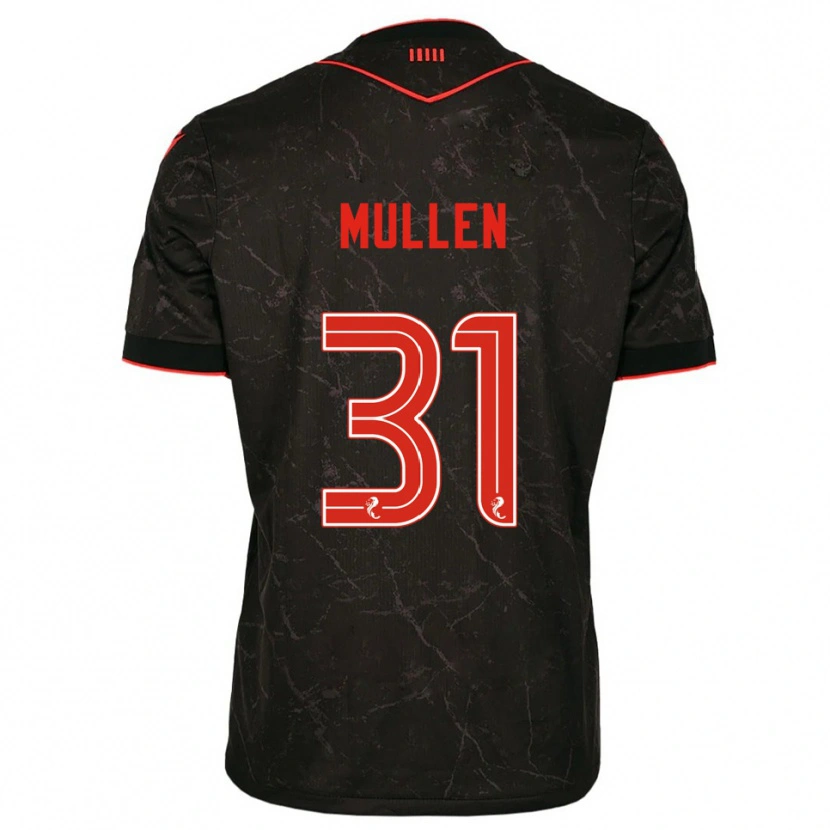 Danxen Kinder Ryan Mullen #31 Schwarz Rot Auswärtstrikot Trikot 2025/26 T-Shirt Österreich