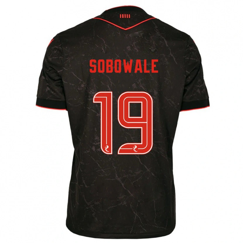 Danxen Kinder Tunmise Sobowale #19 Schwarz Rot Auswärtstrikot Trikot 2025/26 T-Shirt Österreich