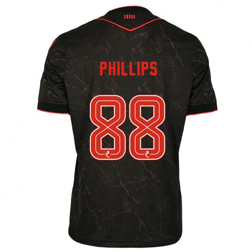 Danxen Kinder Killian Phillips #88 Schwarz Rot Auswärtstrikot Trikot 2025/26 T-Shirt Österreich