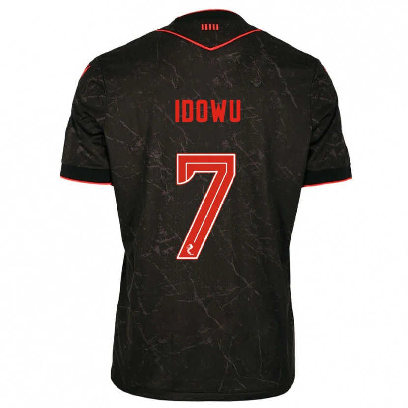 Danxen Kinder Roland Idowu #7 Schwarz Rot Auswärtstrikot Trikot 2025/26 T-Shirt Österreich