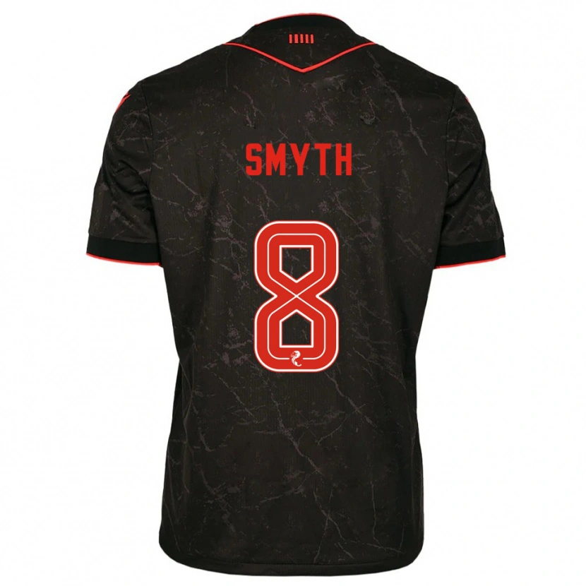 Danxen Kinder Oisin Smyth #8 Schwarz Rot Auswärtstrikot Trikot 2025/26 T-Shirt Österreich
