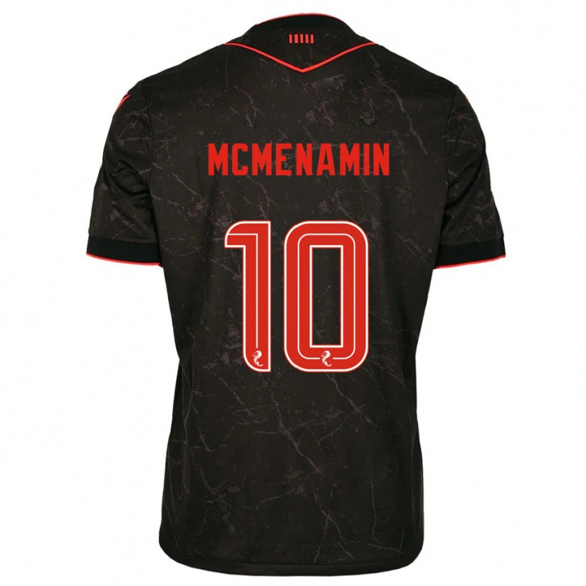 Danxen Kinder Conor Mcmenamin #10 Schwarz Rot Auswärtstrikot Trikot 2025/26 T-Shirt Österreich
